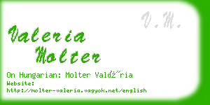 valeria molter business card